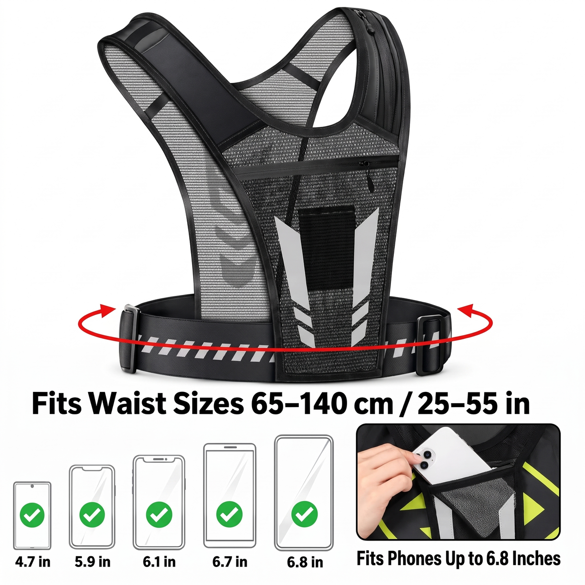 Hands-Free Reflective Running Vest