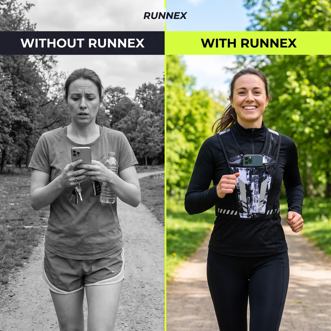 Without Runnex vs with Runnex